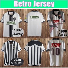 1996 Atletico Mineiro Soccer Jersey Mens Retro Away White Short Sleeve Football Shirt Uniforms