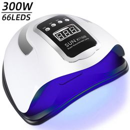 Nail Dryers UV LED Lamp For Nail Dryer Manicure With 1.5m Cable Nail Drying Lamp 66LEDS UV Gel Varnish With LCD Display UV Lamp For Manicure 230609