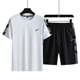 Mens Tracksuits suit Designer short sleeve shorts and trousers two-piece/three-piece set Optional speed dry ice real silk crewneck sportswear VEG1