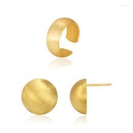 Backs Earrings F.I.N.S Pure S925 Sterling Silver Brushed Glossy Wide Earcuffs For Women No Ear Hole Round Ball Studs Stackable Fine Jewelry