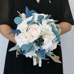 Decorative Flowers Artificial Wedding Bouquet Bouquets For Church Bridal
