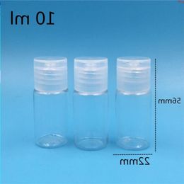 100 pcs 10 ml transparent plastic bottles Perforated clam perfume liquid water bottle pack container wholesale good qty Fxlom