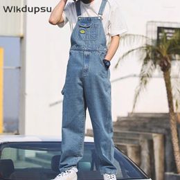 Men's Jeans One Piece Men High Waist Denim Jumpsuit Spring Summer Sleeveless Vintage Bib Outfits Cargo Pants Overalls