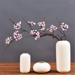 Decorative Flowers Simulation Cherry Blossom Rattan Branches Silk Fake Plants Artificial Faux Flower Branch For DIY Wedding Home Vase Decor