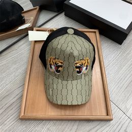 yy2023 Fashion Men's baseball Cap Brand millinery Designer Ball Cap Tiger Snake Bee pattern Outdoor casual fashion High quality 22aq13b