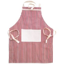 Stripe Apron Organic Cotton | Womens Apron for Cooking, Baking, Gardening | Convenient Pockets and Adjustable Strap at Neck 1224483