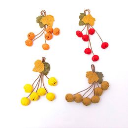 New Style Cute Hawthorn Fruit Fabric Art Dress Pin Safety Pin Clothing Accessories Brooch DIY Exquisite Handmade Brooch