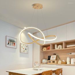 Pendant Lamps Nordic Led Wood Hanging Lamp Kitchen Light Fixtures Modern Dining Room Loft Suspension Home Decor Indoor Lighting