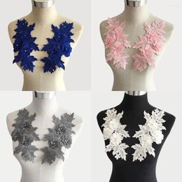 Bow Ties Women's Fabric Flower DIY Fake Collar Floral Lace Sewing Applique Neckline Craft