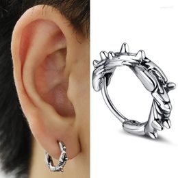 Hoop Earrings Punk Neo Gothic Thorn Stainless Steel For Men Women Male Teen Fashion Personalised Huggie Ear Piercing Jewellery