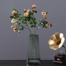 Dried Flowers Simulation of Small Roses Home Living Room Dining Table Wedding Party Holiday Decoration Fake Artificial Tiny