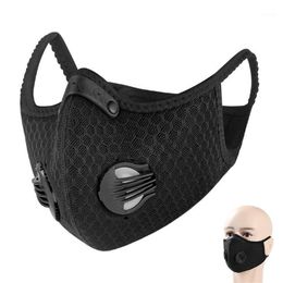 Half Face Mask Cycling With Philtre Breathing Valve Activated Carbon PM 2 5 Anti-Pollution Men Women Bicycle Sport Bike Dust Mask1264g