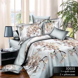 3d Rose Print Bedding Sets Queen Size 3 Pcs Bed Linen Sets Bedroom Hotel Home Duvet Cover Set Bedding Sets Pillowcase Set T200409