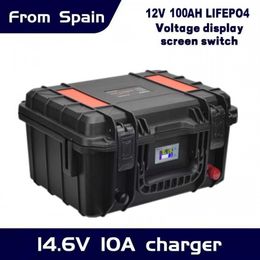 12V 100AH lifepo4 Battery 120ah Rechargeable lithium battery pack with PD 150ah buit in BMS used for solar RV bed car