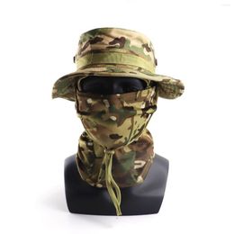 Berets Outdoor Travel Sunshade Hat Benny Army Fan Mountaineering Camping Headgear Tactical Camouflage Quick Drying Seal Mask