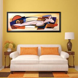 Abstract Canvas Art Racey Nude Handcrafted Oil Painting Modern Decor Studio Apartment