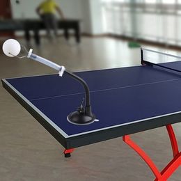 Table Tennis Raquets Upgraded Table Tennis Ball Stroking Trainning Machine Suction Type Flexible Table Tennis Trainer Robot Height 15cm 230612
