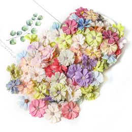 Dried Flowers 10/20/50pcs Artificial Silk Fake Head for Home Decor Wedding Decoration DIY Garland Wreath Scrapbook Accessories