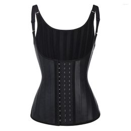 Women's Shapers WonderBeauty Latex Waist Trainer Vest 25 Steel Bones Corset Cincher Body Shaper Shapewear Fajas 6XL