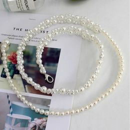 Belts Elegant Pearl Waist Belt Women Female Girls Dress Strap Thin Slim Long Waistbands Straps Chains