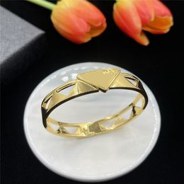 Designer Bracelet 18k Gold Letter Bangle Womens Luxury Brand Rings Fashion Jewellery Set Lucky Gold Bracelet For Wedding Gift For Wife