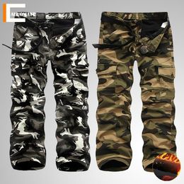 Pants 2023 New Cargo Pants Men Outdoor Hiking Camping Tactical Pants Military Soft Shell Fleece Jogger Trousers Male Casual Work Pants