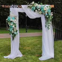 Party Decoration Wedding Arch Draping Fabric White Chiffon Material Backdrop Curtain Tulle For Ceremony Reception DIY Swag Panel