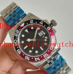 Topselling Top Quality Men's Watch 40mm Black And Red Ceramic Bezel GMT 126710 Asia 2813 Movement Automatic Mens Wrist Watches