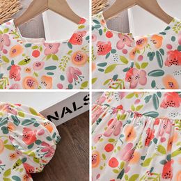 Girl's Dresses Baby Girls Flowers New Summer Clothes Floral Princess Dress Toddler Kids Casual Child Costumes