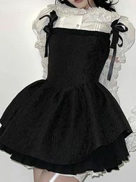 Casual Dresses Spaghetti Strap Woman Dress Vestidos Y2k Ladies Sweet Korea Tide Summer 2023 Grunge Aesthetic Elegant Black Alt Clothes