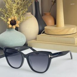 Sunglasses 2023 New TF0937 Men's Acetate Fiber Women's Leopard Print