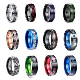 Wedding Rings NUNCAD 8mm Men's Ring Dragon Pattern Multiple Styles Tungsten Carbide Jewellery Gift Fit For Men