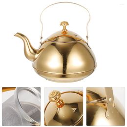 Dinnerware Sets Creative Multi-use Premium Practical Convenient Metal Tea Pot With Infusers Stainless Steel Teapot Handle For Home
