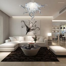 Chandeliers GIRBAN White Lustre Ceiling Chandelier Living Room Indoor Lighting Decor LED Hand Blown Glass For Dining