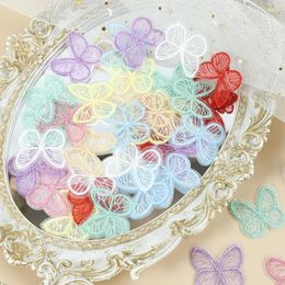 Party Decoration 10/50pcs Butterflies Decorations For Mesh Crafts Wired Glitter Wedding Polychrome Favour Decorative Glittering