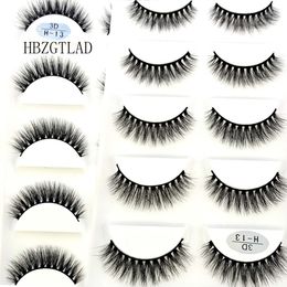 Makeup Tools 50Pairs Multipack 3D Mink Lashes False Eyelashes Handmade Wispy Fluffy short Natural Eye H13 230612