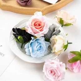 Dried Flowers 10PC Artificial Wedding Garden Rose Home Party Decor Christmas Bridal Bouquet Diy Candy Box Brooch