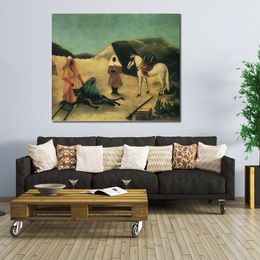 Impressionist Landscape Canvas Art The Tiger Hunt Henri Rousseau Handmade Oil Painting Artwork Modern Room