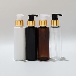 Storage Bottles (30pcs)120ml Gold Screw Lotion Pump 4oz High-grade Liquid Soap Dispenser Cosmetic Packaging Bottle DIY Containers