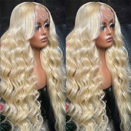 Body Wave Coloured Honey Blonde 13x6 13x4 Lace Front Human Hair Wig For Women Brazilian Deep Wave 613 Hd Lace Frontal Wig