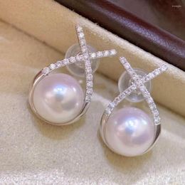 Stud Earrings Classic Natural Pearl Women Handmade Jewelry Gifts