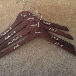 Coat Hanger Decals Set for Your Wedding Day Decoration , Personalised Vinyl Sticker Hanger Transfers for Your Bridal Party