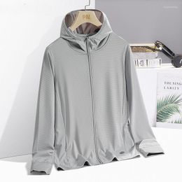 Men's Jackets Ice Silk Sunscreen 2023 Summer Clothing For Men And Women Outdoor Thin Breathable Leather Coat Hooded Jacket C2