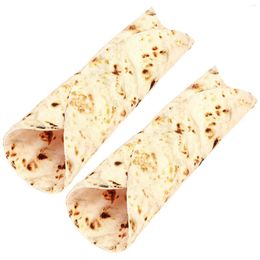 2pcs Tortilla Roll Pencil Case Large Capacity Stationery Organiser Lightweight Burrito Office Durable Students Canvas Pouch