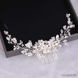 Wedding Hair Jewelry Handmade Pearls Silver Color For Women Cheap Bridal Headpiece R230612