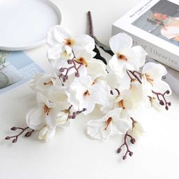 Dried Flowers Artificial Silk Flower Bouquet Simulation Magnolia Plant for Home Living Room Decoration Wedding Fake