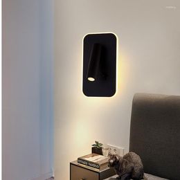 Wall Lamp 220V Indoor El Bedroom Bedside Study Reading LED Backlight Lights With Switch 330 Degree Rotation Adjustable