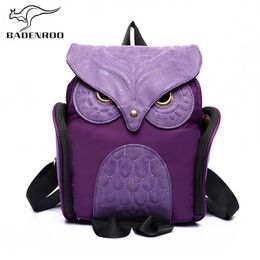 Backpack Fashion Women's Backpack 2021 Cute Owl Backpacks PU Leather School Bags For Teenagers Girls Female Rucksack Sac Mochila Feminina J230517