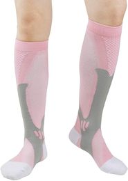Sports Socks Compression Knee High For Varicose Veins Cycling Football Nursing EU 36-50