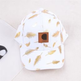 European and American Trend Bronzing Feather Baseball Cap Summer Sun Hat Travel Sun-Proof Hat Couples' Cap Wholesale